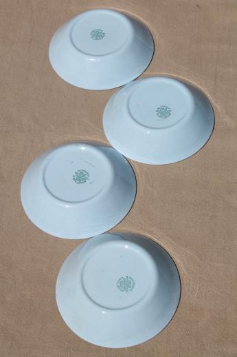 photo of Queen's ware Wedgwood china lavender blue w/ cream embossed grapes fruit bowls #5