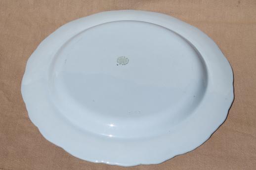 photo of Queen's ware Wedgwood china lavender blue w/ cream embossed grapes round platter or chop plate #3