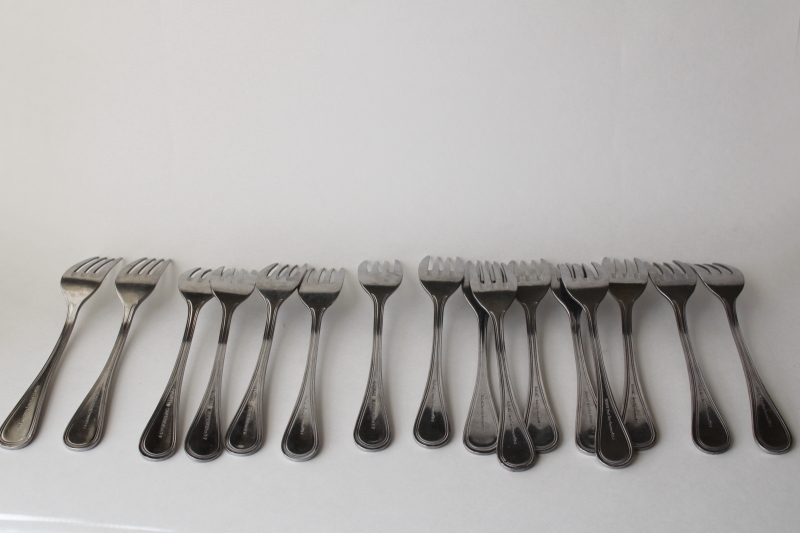 photo of Radianz stainless restaurant flatware, lot of 16 dinner forks modern silverware  #5