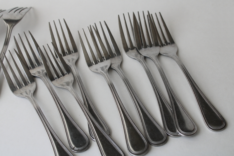 photo of Radianz stainless restaurant flatware, lot of 16 dinner forks modern silverware  #6