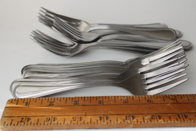 photo of Radianz stainless restaurant flatware, lot of 16 dinner forks modern silverware  #7