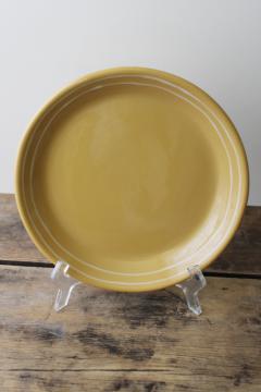 catalog photo of Ragon House yellow ware pottery plate pie pan shape, vintage primitive style