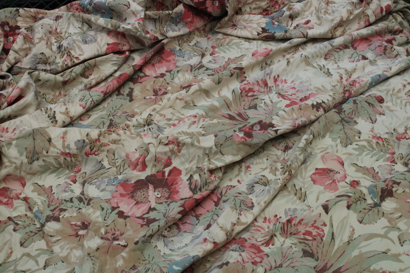 photo of Ralph Lauren Coastal Garden vintage floral print fitted sheet, full size double bed sheet #2
