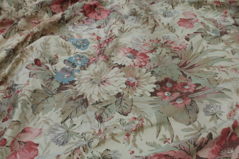 photo of Ralph Lauren Coastal Garden vintage floral print fitted sheet, full size double bed sheet #3