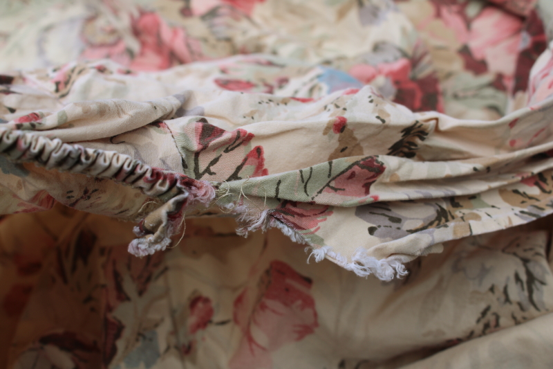 photo of Ralph Lauren Coastal Garden vintage floral print fitted sheet, full size double bed sheet #4