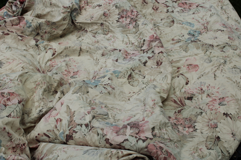 photo of Ralph Lauren Coastal Garden vintage floral print fitted sheet, full size double bed sheet #5