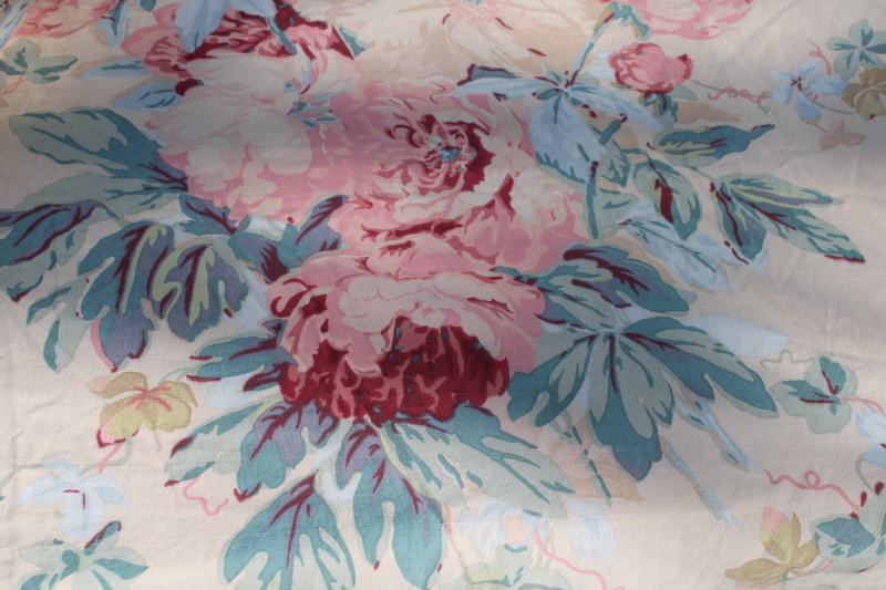 photo of Ralph Lauren Elsa Grasslands vintage roses floral print fitted & flat sheet, queen size  #3