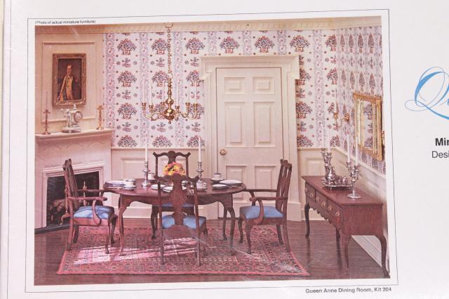 photo of Realife miniatures 70s vintage dollhouse furniture kits, Queen Anne collection #2