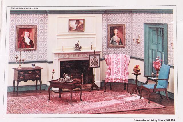 photo of Realife miniatures 70s vintage dollhouse furniture kits, Queen Anne collection #8