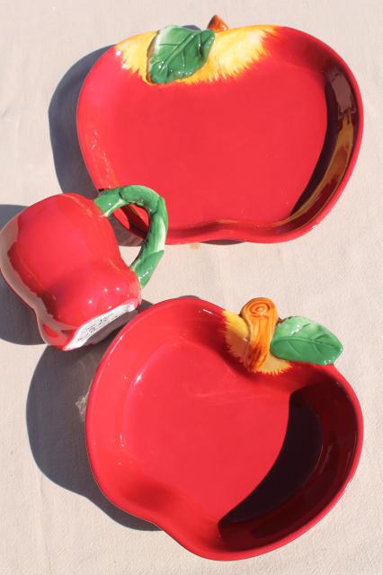 photo of Red Apple ceramic apples plates, bowls, mugs, teapot Casa Vero - China #9