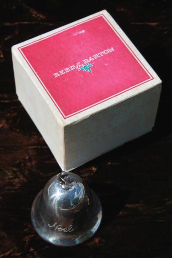 photo of Reed & Barton Noel 1st edition Christmas ornament bell, White Christmas music box #3