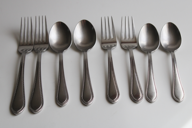 photo of Reed & Barton Tradition heavy stainless flatware, Tanglewood pattern service for two #1