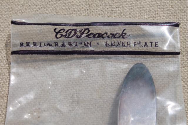 photo of Reed & Barton silver plate sauce ladle or cream spoon, mod vintage Epicure line #6