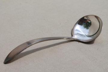 catalog photo of Reed & Barton silver plate sauce ladle or cream spoon, mod vintage Epicure line