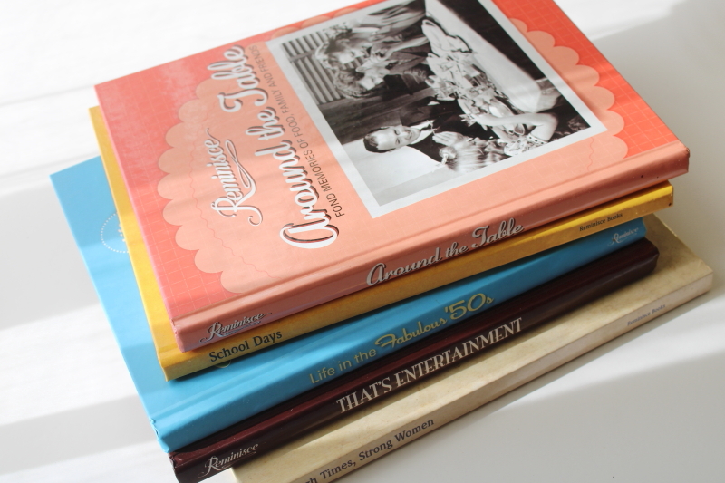 photo of Reminisce books lot, Tough Times, School Days, Around the Table, That's Entertainment, Fab 50s #2