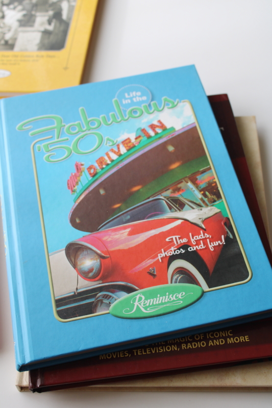 photo of Reminisce books lot, Tough Times, School Days, Around the Table, That's Entertainment, Fab 50s #5