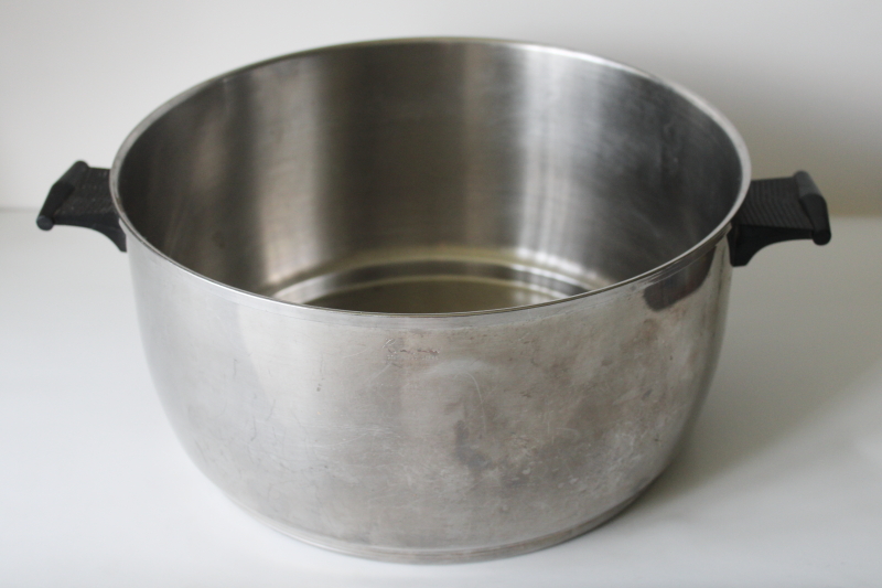photo of Rena Ware 12 quart stockpot heavy stainless huge pot no lid, vintage cookware  #1
