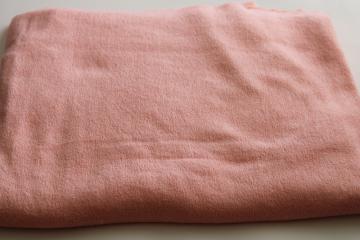 Retro vintage poly knit fabric w/ super soft terry texture, blush pink color