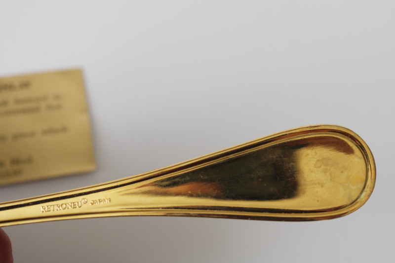 photo of Retroneu Christmas holly sauce or gravy serving ladle, cloisonne gold electroplate #5