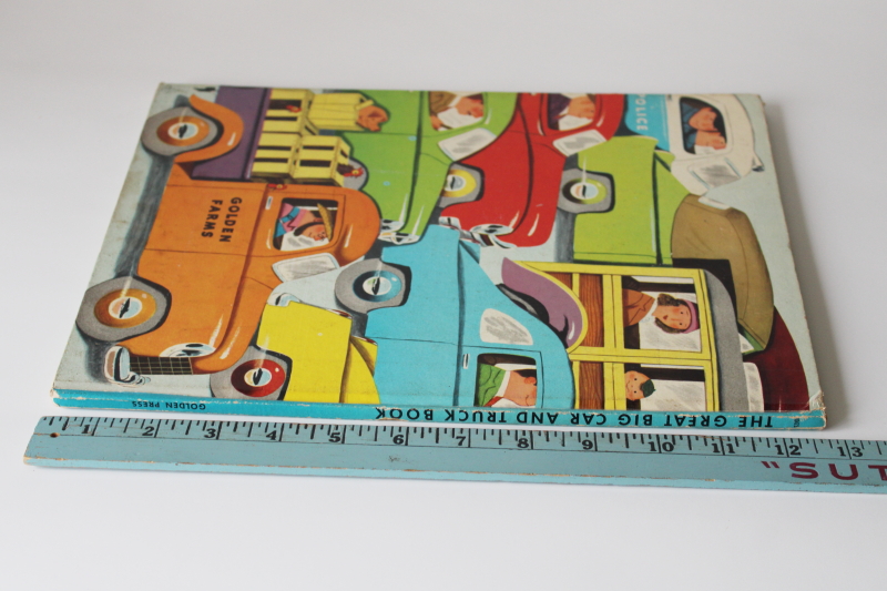 photo of Richard Scarry early artwork people, not animals Car & Truck Big Golden Book 50s 60s vintage  #2