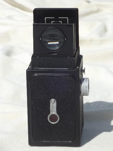 photo of Ricohflex VII reflex camera w/Riken lenses, vintage mid century TLR film camera #8