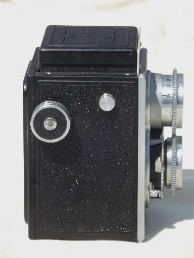 photo of Ricohflex VII reflex camera w/Riken lenses, vintage mid century TLR film camera #9