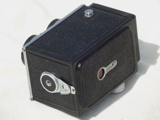 photo of Ricohflex VII reflex camera w/Riken lenses, vintage mid century TLR film camera #13