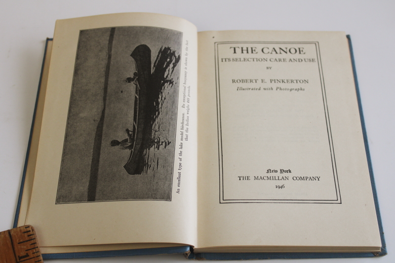 photo of Robert E Pinkerton The Canoe, 1940s outdoorsman's guide nature silhouettes print cover  #3