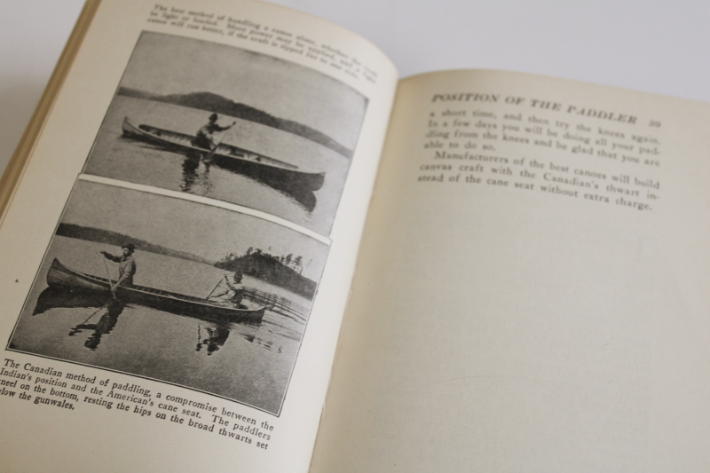 photo of Robert E Pinkerton The Canoe, 1940s outdoorsman's guide nature silhouettes print cover  #5