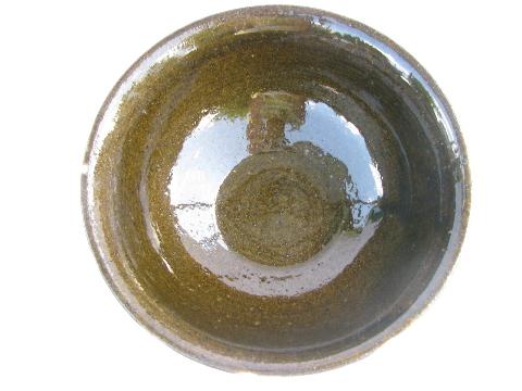 photo of Robinson - Ransbottom vintage Roseville pottery pudding mold bowl w/ drip glaze #2