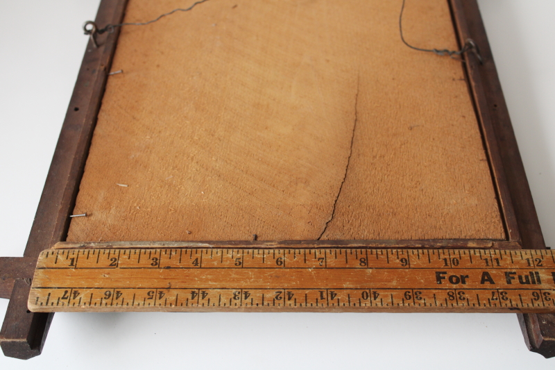 photo of Rock of Ages antique color religious print in Eastlake Adirondack carved wood frame early 1900s vintage  #11