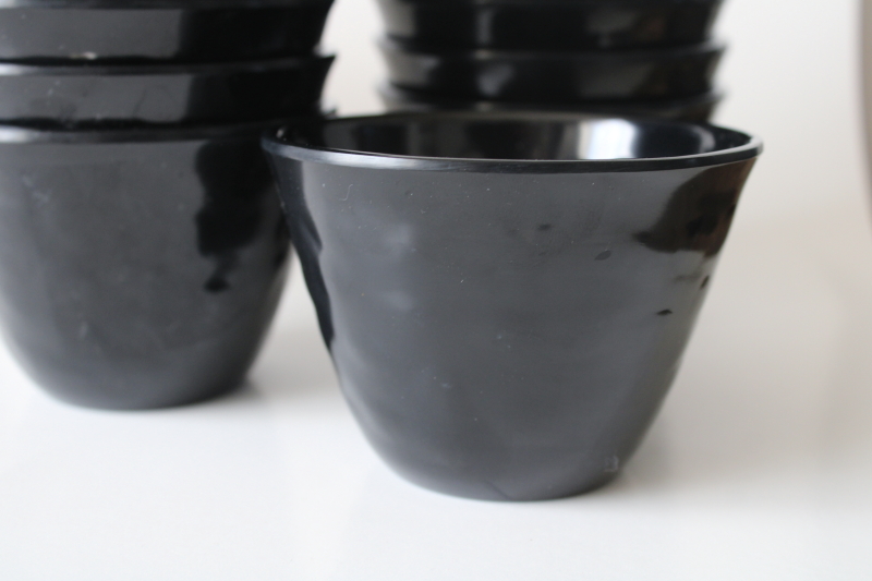 photo of Room & Retreat 12 black & 12 white melamine noodle bowls, custard cups or small dessert dishes  #4