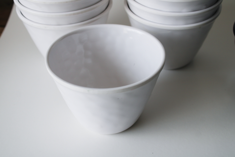 photo of Room & Retreat 12 black & 12 white melamine noodle bowls, custard cups or small dessert dishes  #5