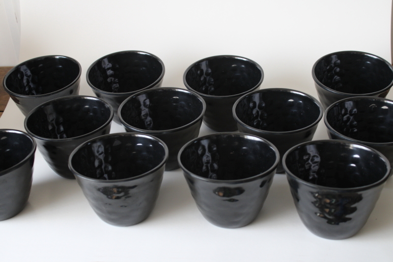 photo of Room & Retreat 12 black & 12 white melamine noodle bowls, custard cups or small dessert dishes  #6