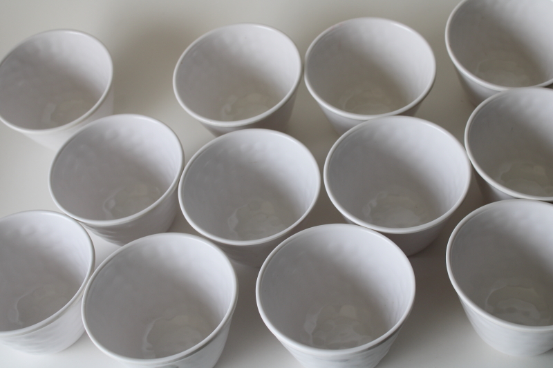 photo of Room & Retreat 12 black & 12 white melamine noodle bowls, custard cups or small dessert dishes  #9