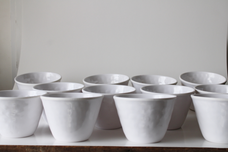 photo of Room & Retreat 12 black & 12 white melamine noodle bowls, custard cups or small dessert dishes  #10