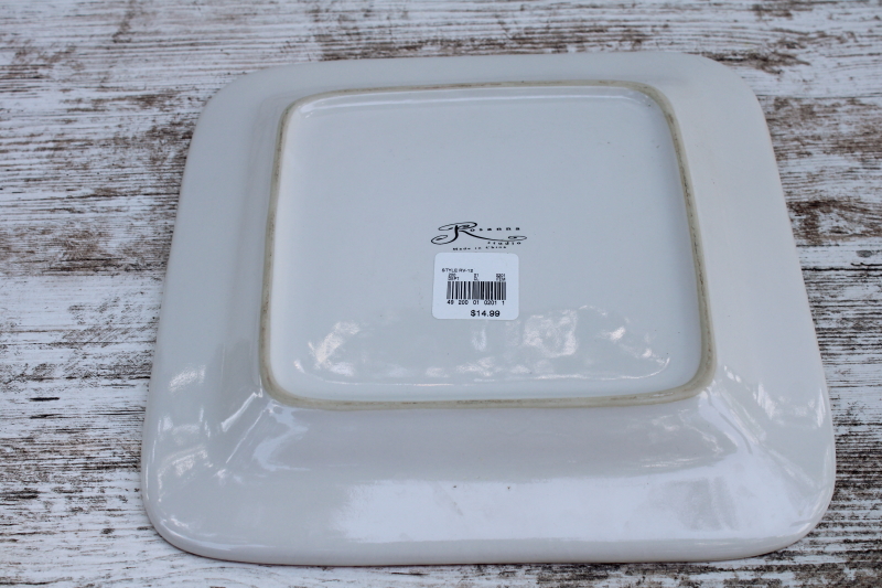 photo of Rosanna ceramic Valentine tray or serving plate, vintage valentines print  #6