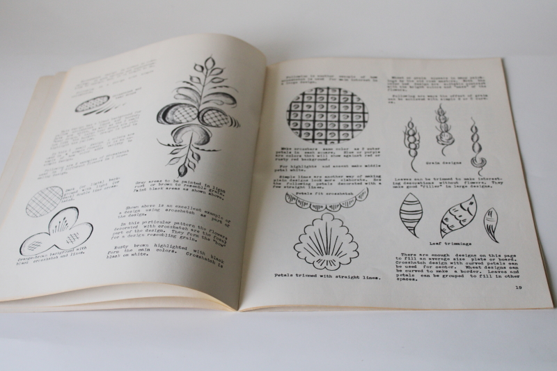 photo of Rosemaling history, instructions & patterns vintage book traditional Norwegian folk art hand painting  #4
