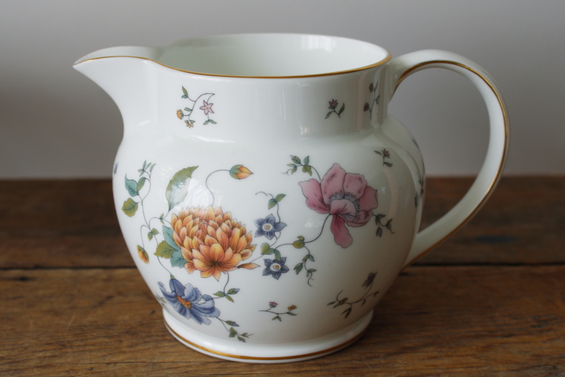 photo of Rosemeade floral pattern vintage Wedgwood bone china milk pitcher large jug  #1