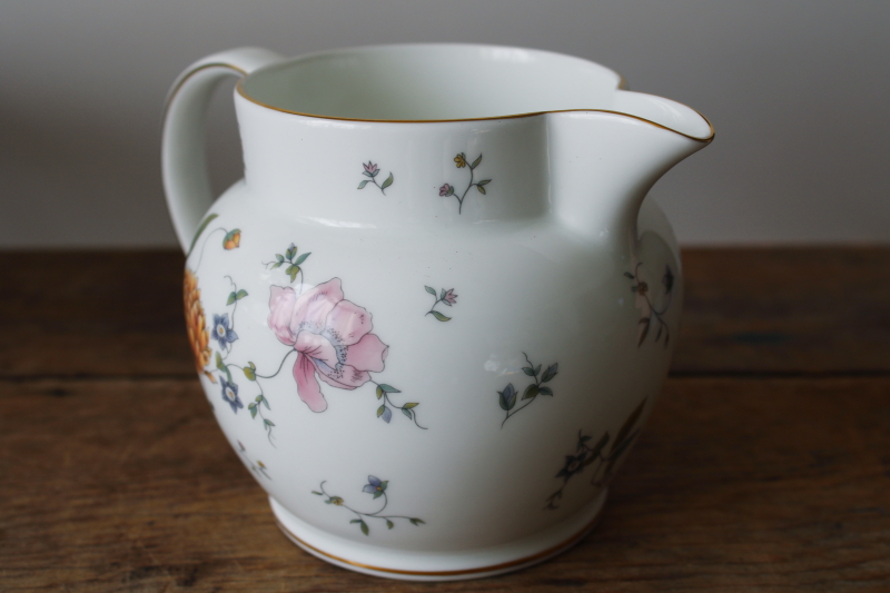 photo of Rosemeade floral pattern vintage Wedgwood bone china milk pitcher large jug  #2