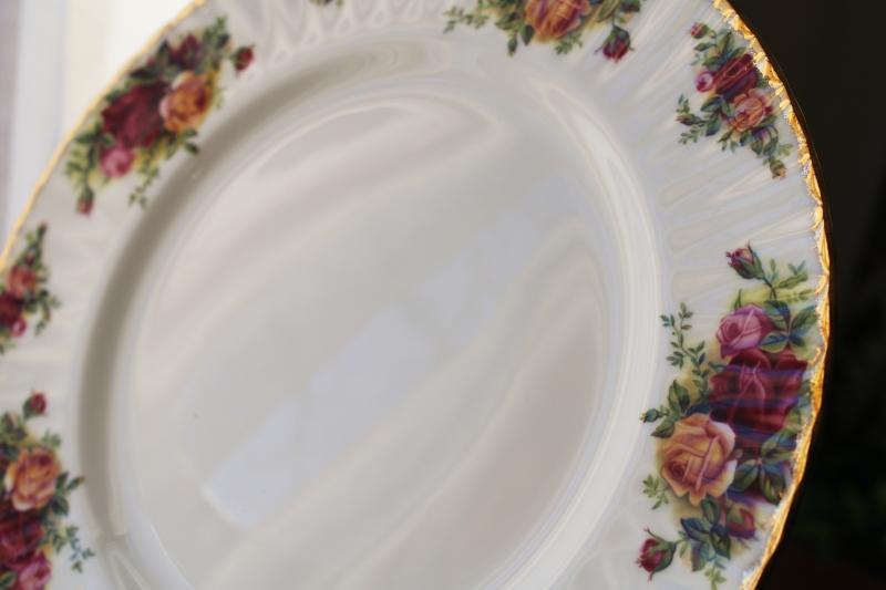 photo of Royal Albert Old Country Roses vintage backstamp dinner plates set of six  #3