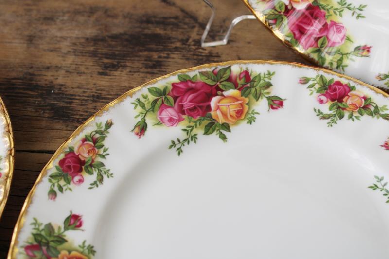 photo of Royal Albert Old Country Roses vintage backstamp salad plates set of six  #2