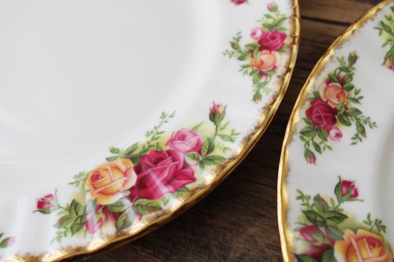 photo of Royal Albert Old Country Roses vintage backstamp salad plates set of six  #5