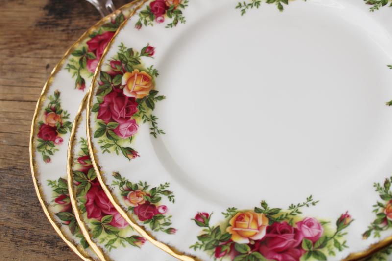 photo of Royal Albert Old Country Roses vintage backstamp salad plates set of six  #7