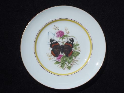 photo of Royal Bayreuth - Germany butterfly porcelain plates set, each different #3