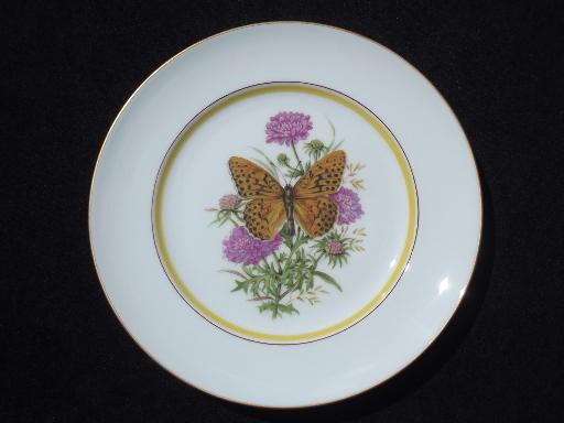 photo of Royal Bayreuth - Germany butterfly porcelain plates set, each different #4