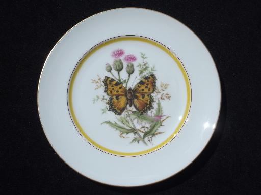 photo of Royal Bayreuth - Germany butterfly porcelain plates set, each different #5