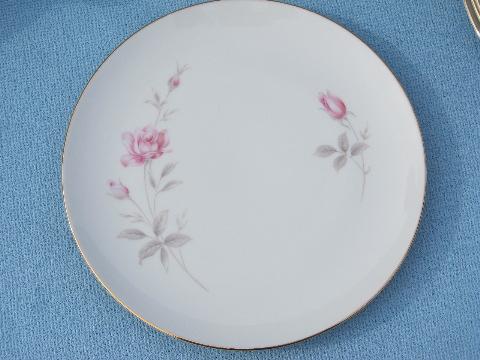 photo of Royal Cameo china, Regina Rose dessert set - plates, cups & saucers #3