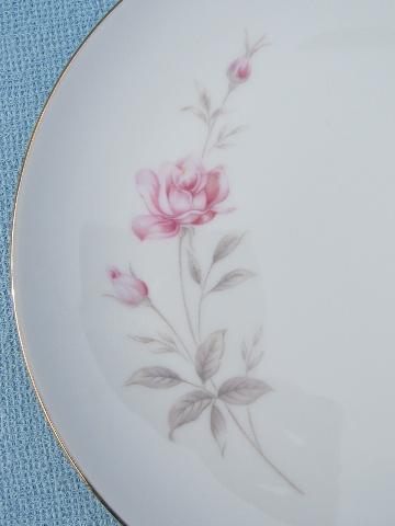 photo of Royal Cameo china, Regina Rose dessert set - plates, cups & saucers #4