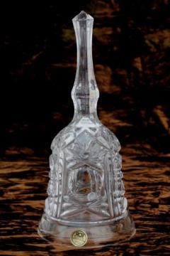 catalog photo of Royal Crystal Rock lead glass bell, wedding bell or table service bell